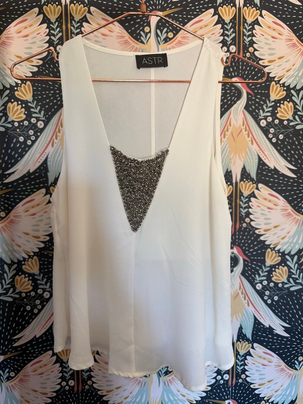ASTR the label sheer sleeveless blouse S